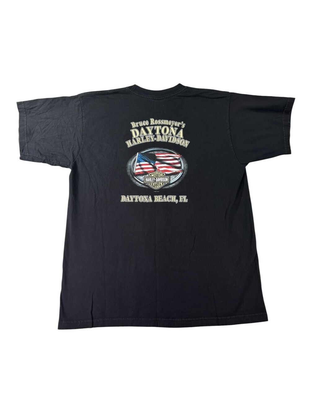 Vintage Harley Davidson T Shirt Mens XL Black Daytona Bruce Rossmeyer USA Made - Picture 3 of 8